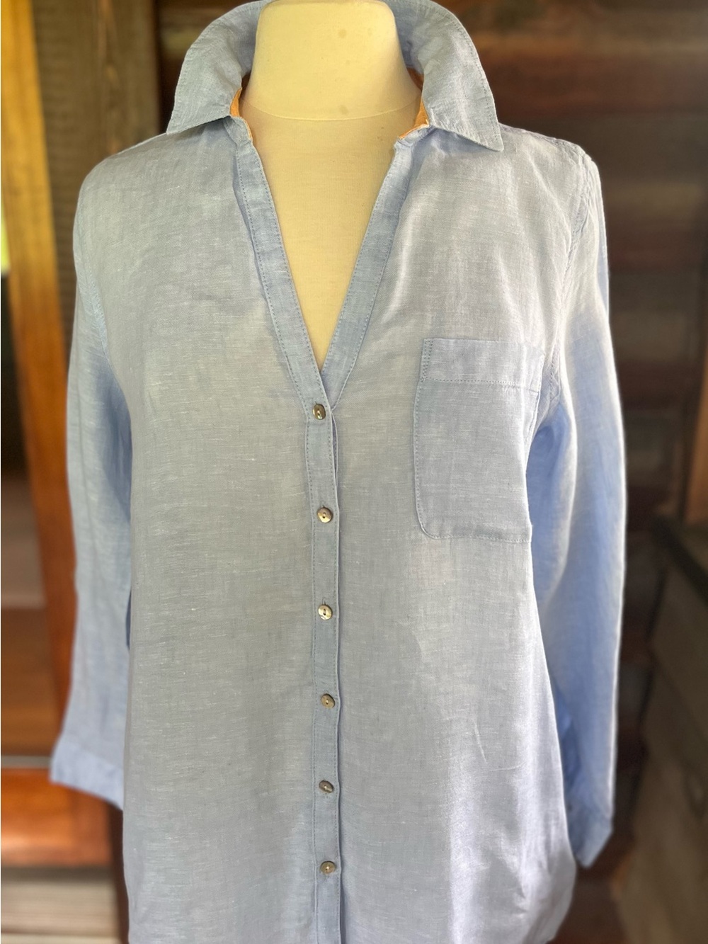 Love this Sigrid Olsen linen blouse, - Picture 4 of 4